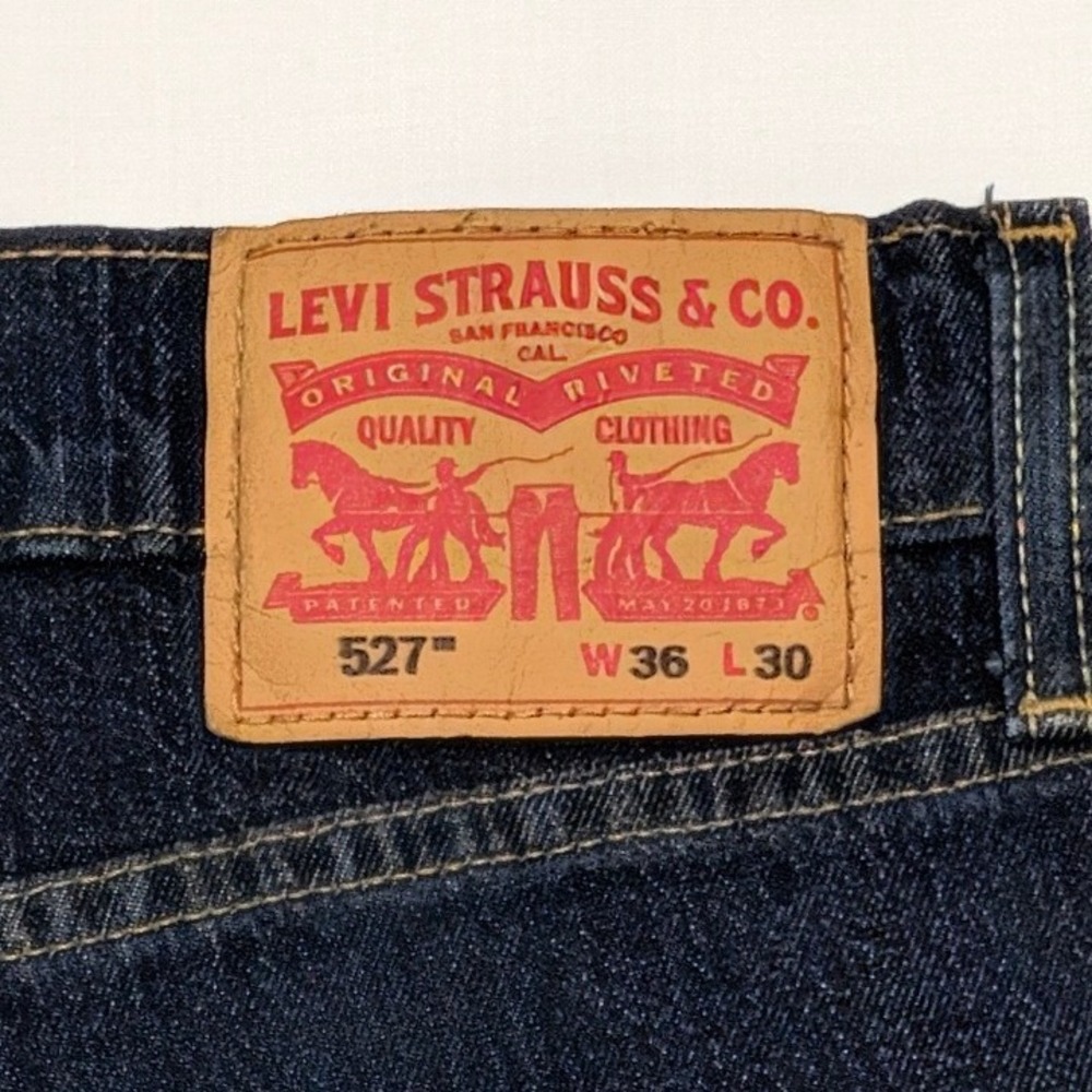 Levi's 527 Slim Bootcut Jeans Mens 36x30 Dark Wash Indigo Denim